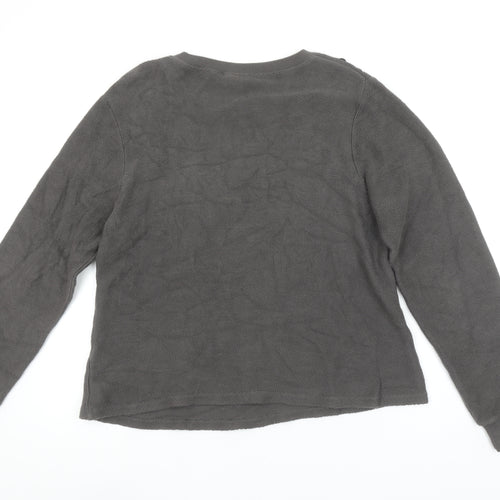 Topshop Women Grey Studded Cotton Knit Jumper UK 10