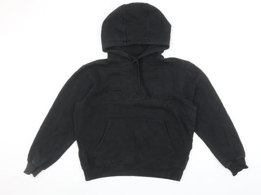 the smiler Mens Black Jersey Pullover Hoodie Size S Alton Towers