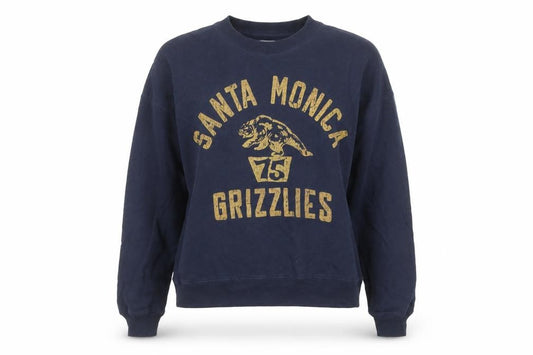 Front view of Hollister women’s navy blue santa monica grizzlies pullover sweatshirt l