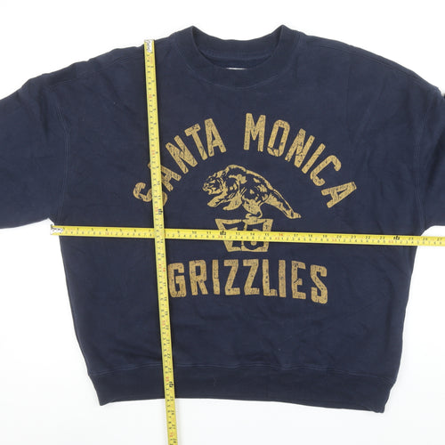 Hollister Womens Navy Blue Santa Monica Grizzlies Pullover Sweatshirt L