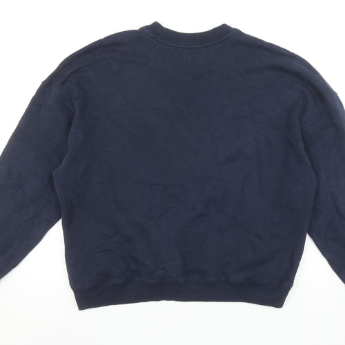 Hollister Womens Navy Blue Santa Monica Grizzlies Pullover Sweatshirt L