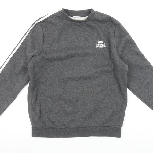 Lonsdale London Women's Grey Sweatshirt Medium Pullover Crew Neck