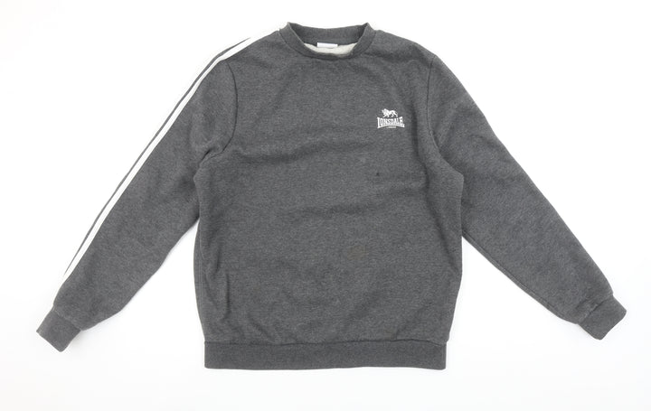 Lonsdale London Women's Grey Sweatshirt Medium Pullover Crew Neck