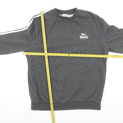 Lonsdale London Women's Grey Sweatshirt Medium Pullover Crew Neck