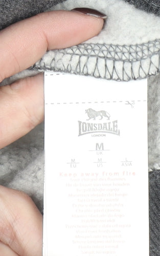 Lonsdale London Women's Grey Sweatshirt Medium Pullover Crew Neck