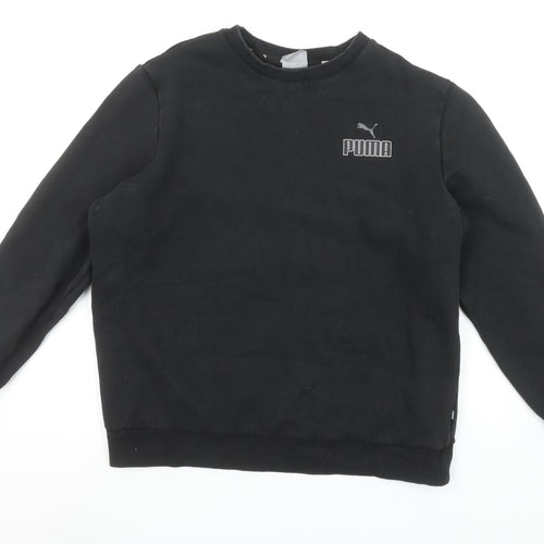 Puma Womens Black Large Crew Neck Pullover Sweatshirt