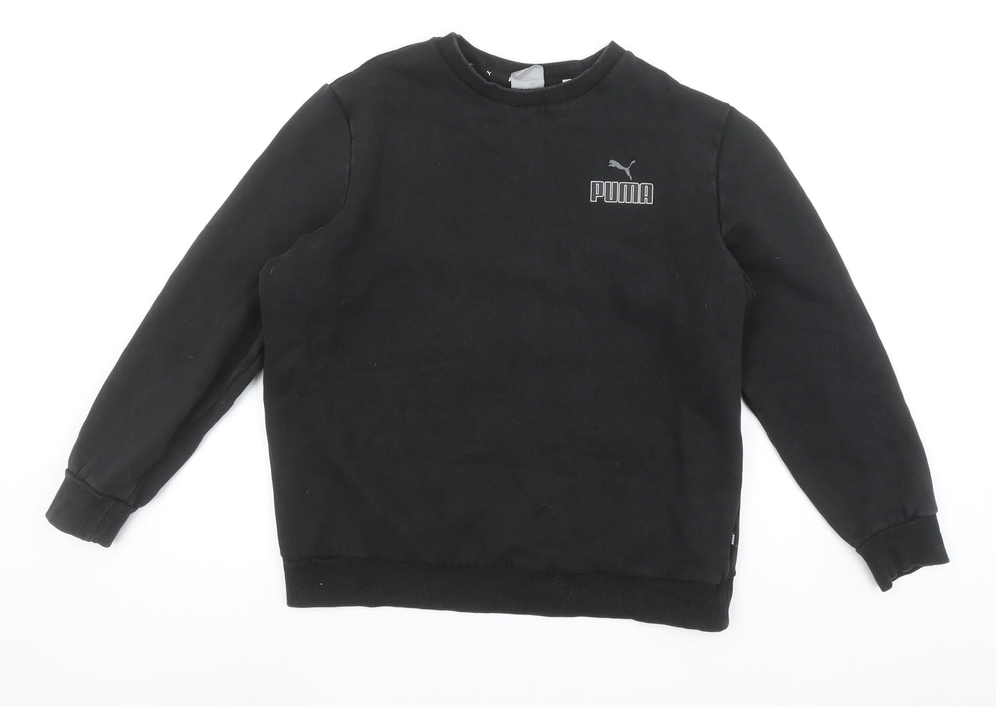 Puma Womens Black Large Crew Neck Pullover Sweatshirt