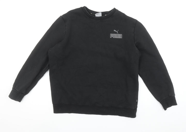 Puma Womens Black Large Crew Neck Pullover Sweatshirt