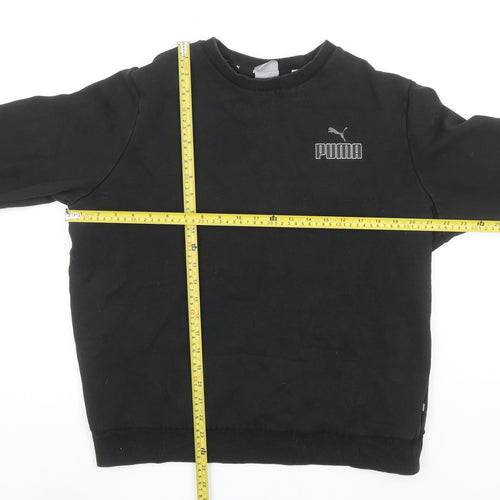 Puma Womens Black Large Crew Neck Pullover Sweatshirt
