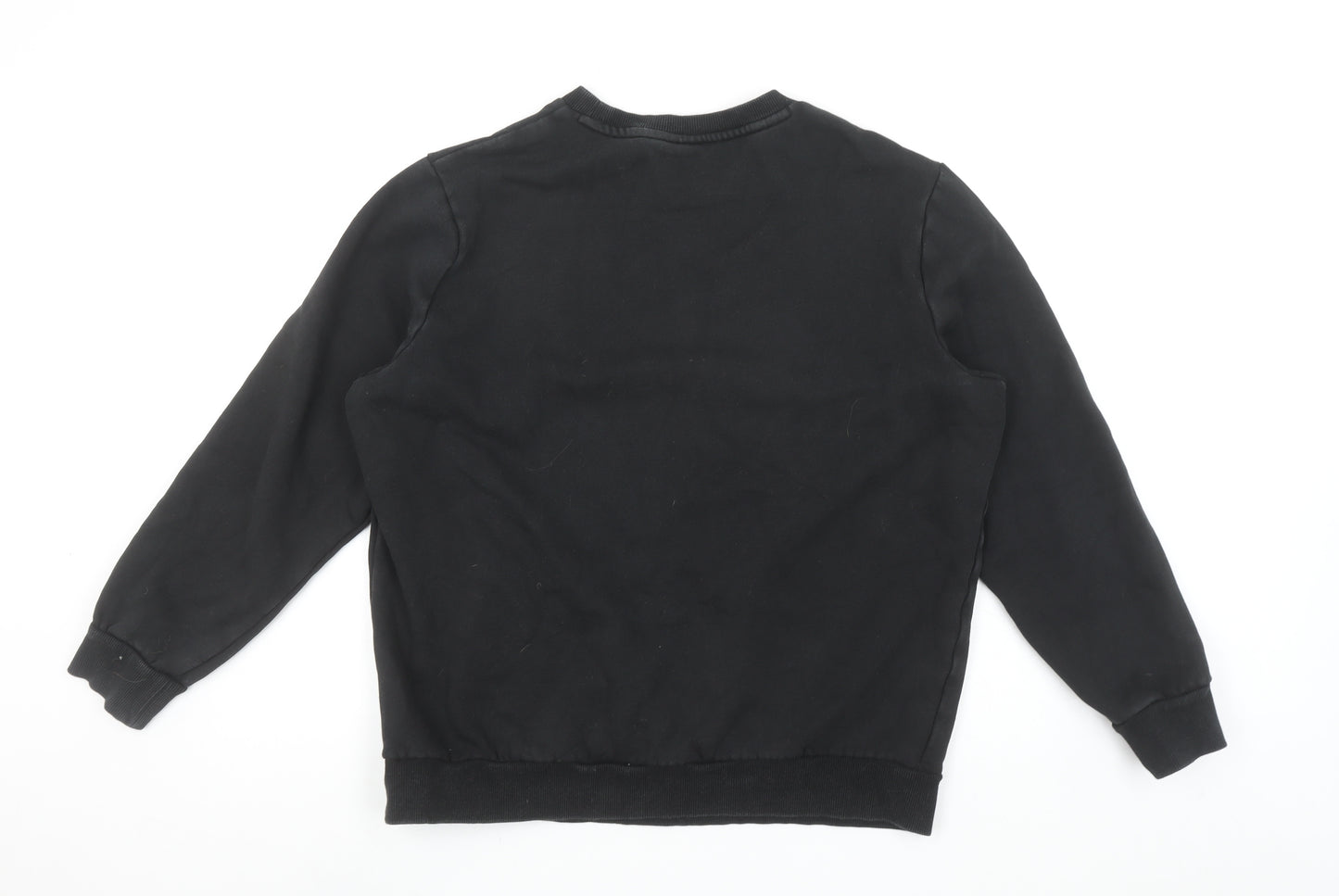 Puma Womens Black Large Crew Neck Pullover Sweatshirt