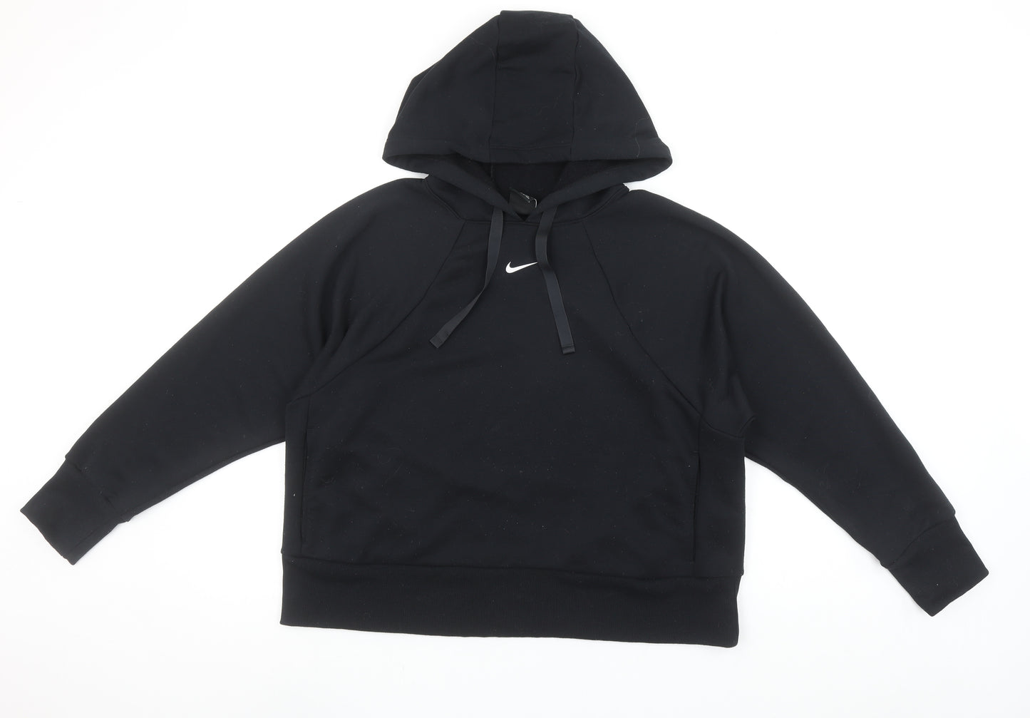 Nike Women’s Black Dri-FIT Pullover Hoodie Medium Logo Just Do It