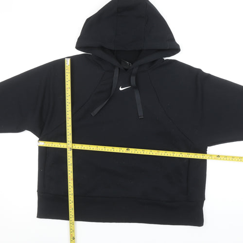 Nike Women’s Black Dri-FIT Pullover Hoodie Medium Logo Just Do It