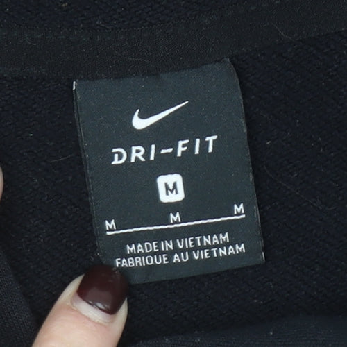 Nike Women’s Black Dri-FIT Pullover Hoodie Medium Logo Just Do It