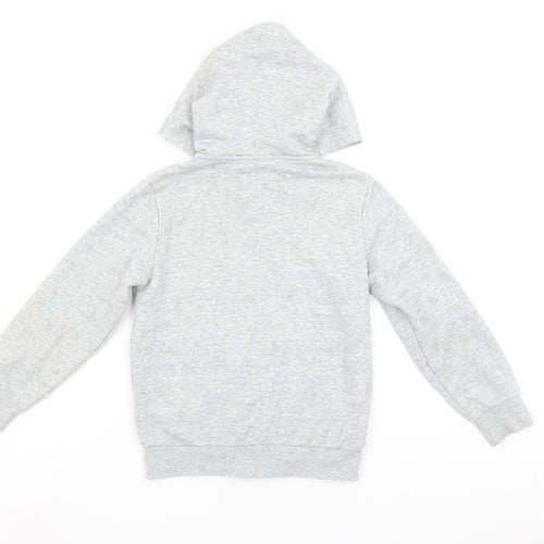 Champion Girls Grey Full Zip Hoodie Size 7-8 Years Sports Style