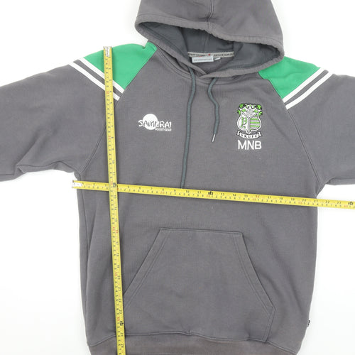 Samurai Sportswear Men's Grey Pullover Hoodie Size M Rugby Embroidered Logo