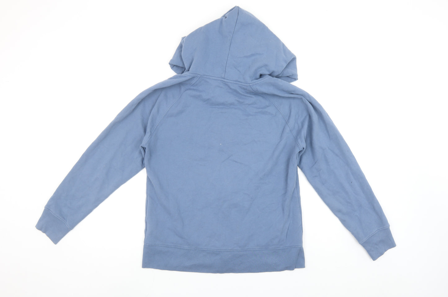 GAP Women's Blue Full Zip Hoodie Medium Floral Logo Sweatshirt