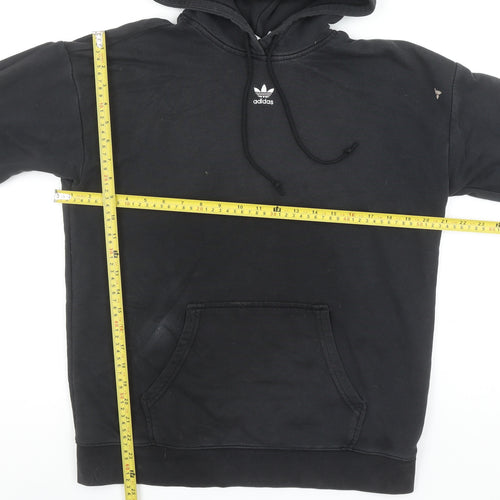 Adidas Men's Black Pullover Hoodie Size S Cotton Blend Sportswear