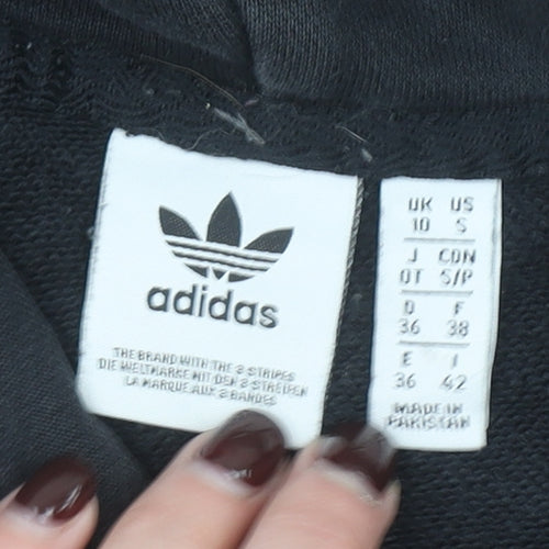 Adidas Men's Black Pullover Hoodie Size S Cotton Blend Sportswear