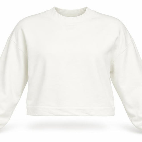 Sweaty Betty Women White Cotton Blend Backless Pullover Sweatshirt L