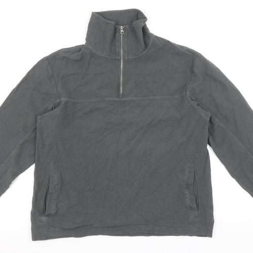 Zara Women’s Grey 1/2 Zip Pullover Sweatshirt Size S