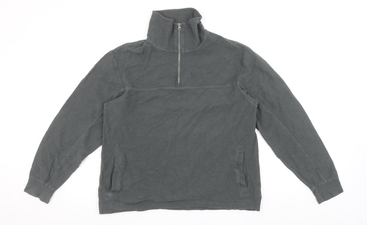Zara Women’s Grey 1/2 Zip Pullover Sweatshirt Size S