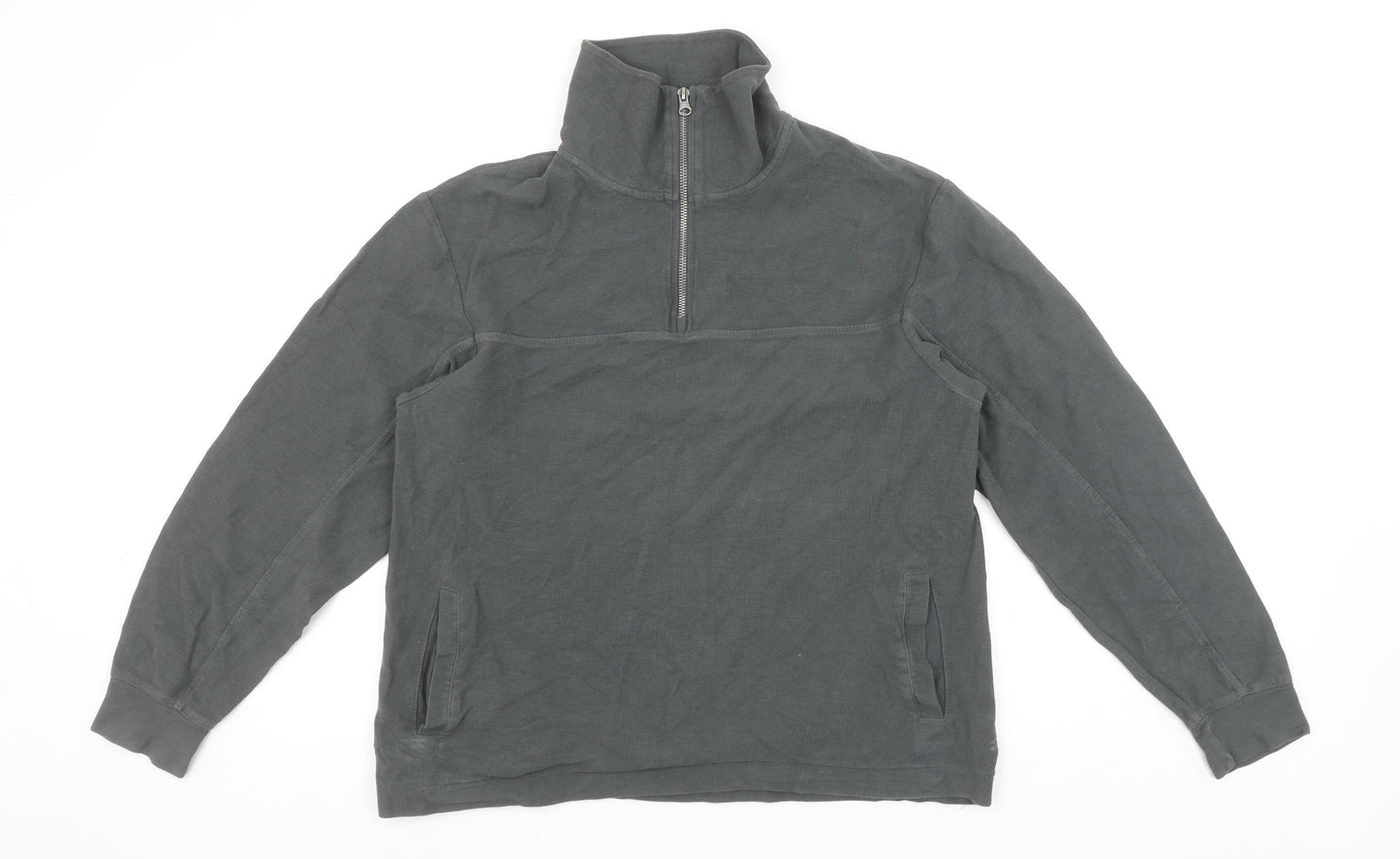 Zara Women’s Grey 1/2 Zip Pullover Sweatshirt Size S