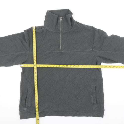 Zara Women’s Grey 1/2 Zip Pullover Sweatshirt Size S