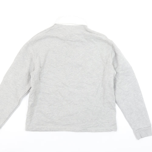 John Lewis Boys Grey Collared Henley Sweatshirt 11 Years