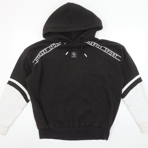 Beck & Hersey Men's Black Hoodie Pullover Logo Sports Style Size M