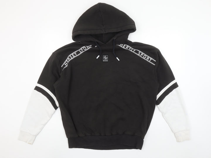 Beck & Hersey Men's Black Hoodie Pullover Logo Sports Style Size M