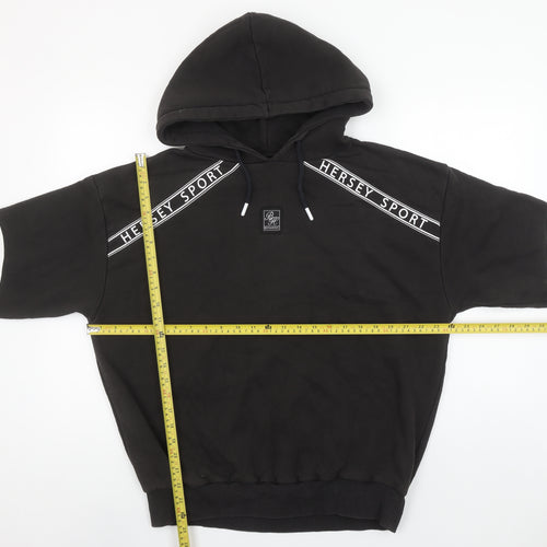 Beck & Hersey Men's Black Hoodie Pullover Logo Sports Style Size M