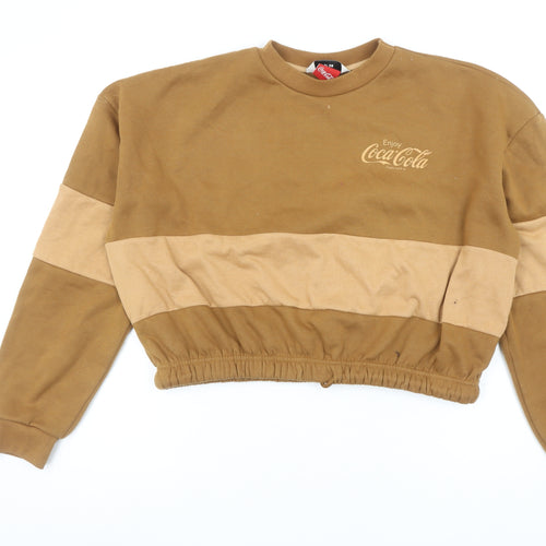 Coca-Cola Brown Colourblock Pullover Sweatshirt Women L Mr Price