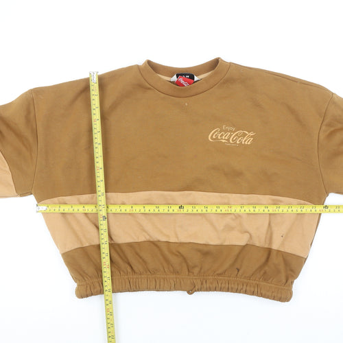Coca-Cola Brown Colourblock Pullover Sweatshirt Women L Mr Price