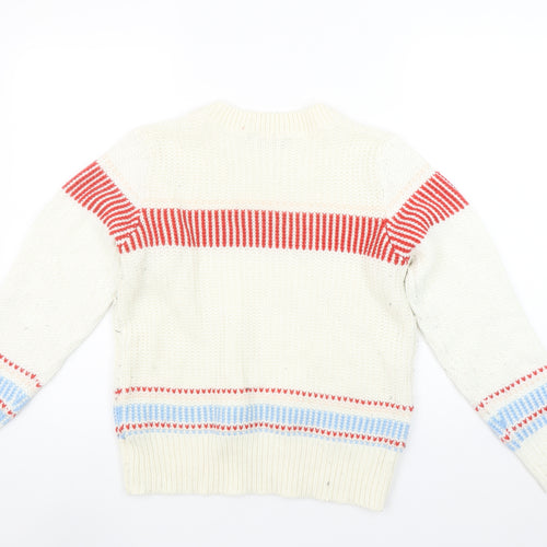 Dorothy Perkins Women’s Ivory Red Stripe Knit Jumper UK 12