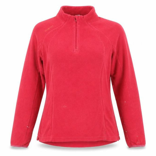 Decathlon Women’s Red Fleece Pullover Sweatshirt XL 1/2 Zip Warm Winter Top