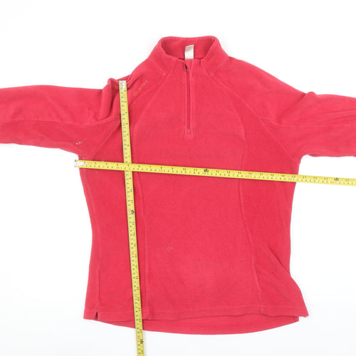 Decathlon Women’s Red Fleece Pullover Sweatshirt XL 1/2 Zip Warm Winter Top