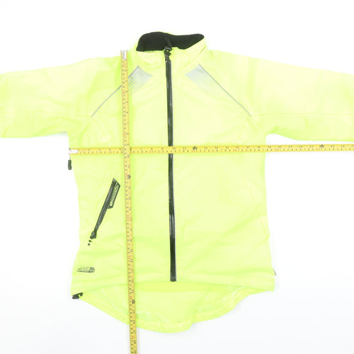 Madison Women's Yellow Cycling Windbreaker Jacket Size 10 Reflective Waterproof