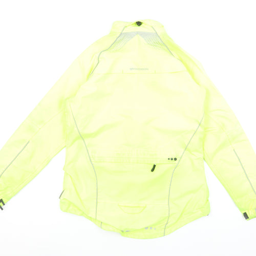 Madison Women's Yellow Cycling Windbreaker Jacket Size 10 Reflective Waterproof