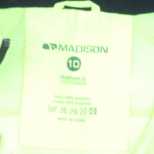 Madison Women's Yellow Cycling Windbreaker Jacket Size 10 Reflective Waterproof