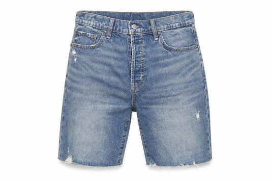 GAP Mens Blue Denim Bermuda Shorts Size 29 Distressed Casual Style