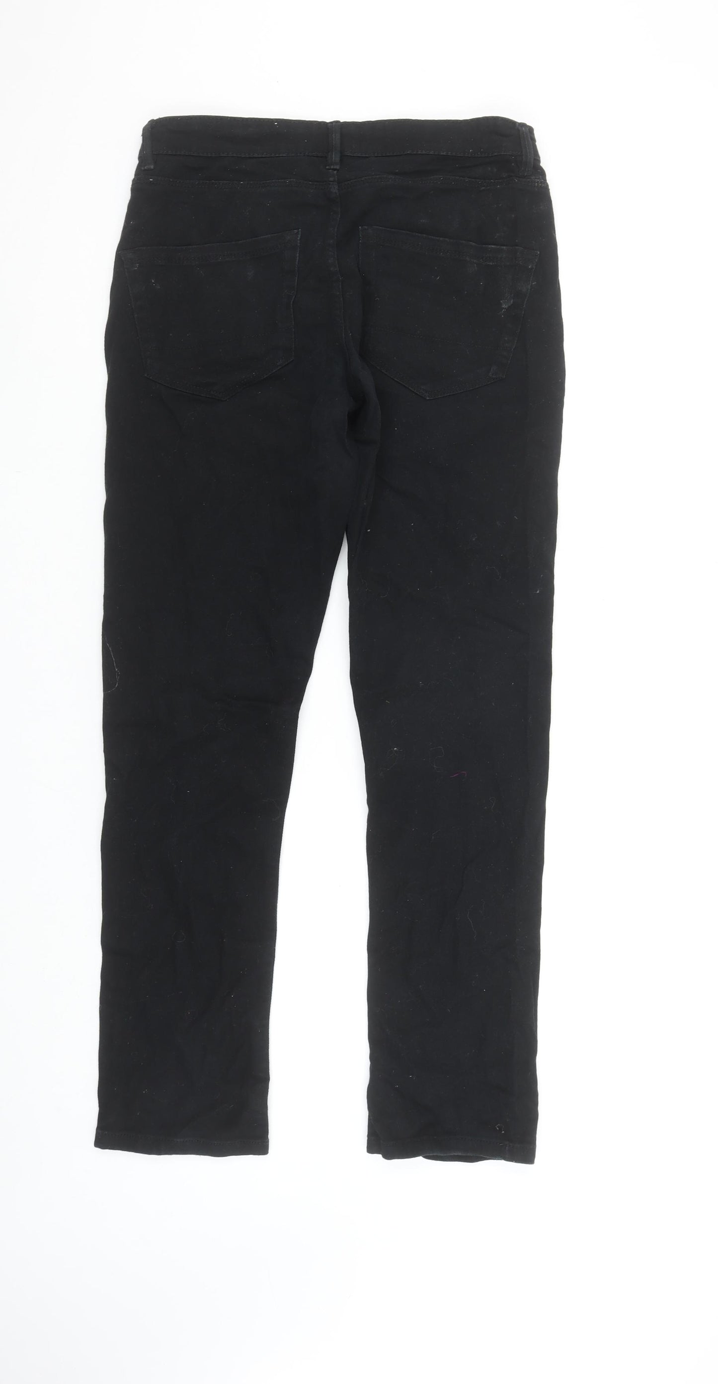 George Men's Black Slim Fit Jeans 30R Denim Stretch