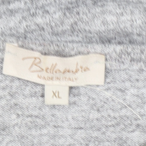 Bellambie Women's Grey Floral Tunic Blouse XL Relaxed Fit 3/4 Sleeve