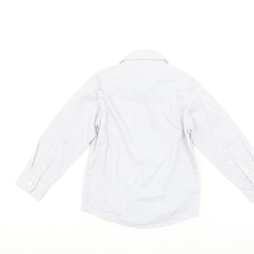 iDO Boys White 4 Years Button-Up Long Sleeve Cotton Shirt