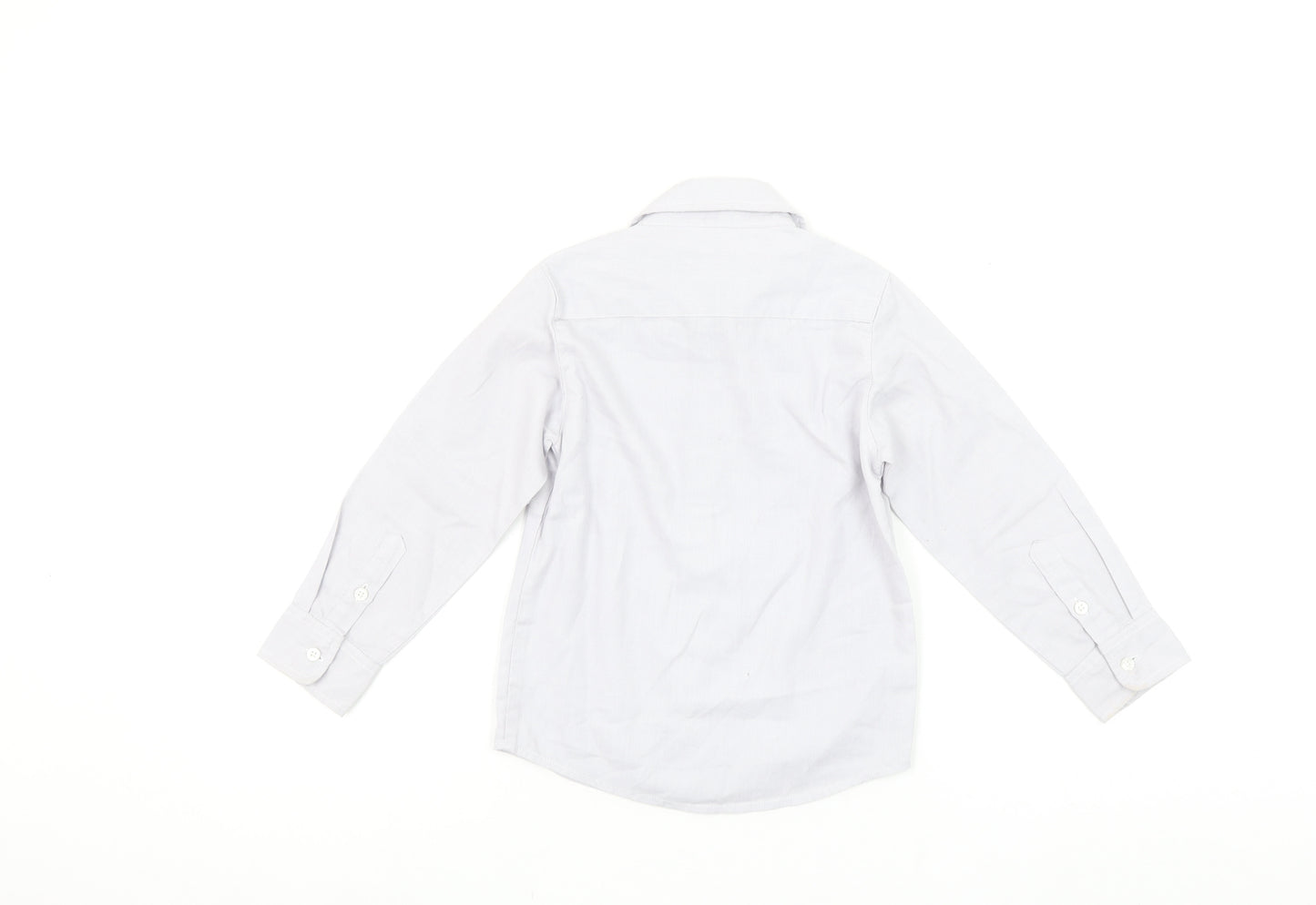 iDO Boys White 4 Years Button-Up Long Sleeve Cotton Shirt
