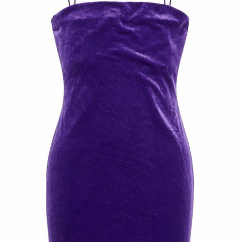 H&M Women’s Purple Velvet Bodycon Mini Dress Size 8
