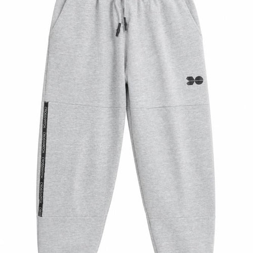 Crosshatch Boys Grey Jogger Trousers L Elastic Waist Fleece Casual Comfort