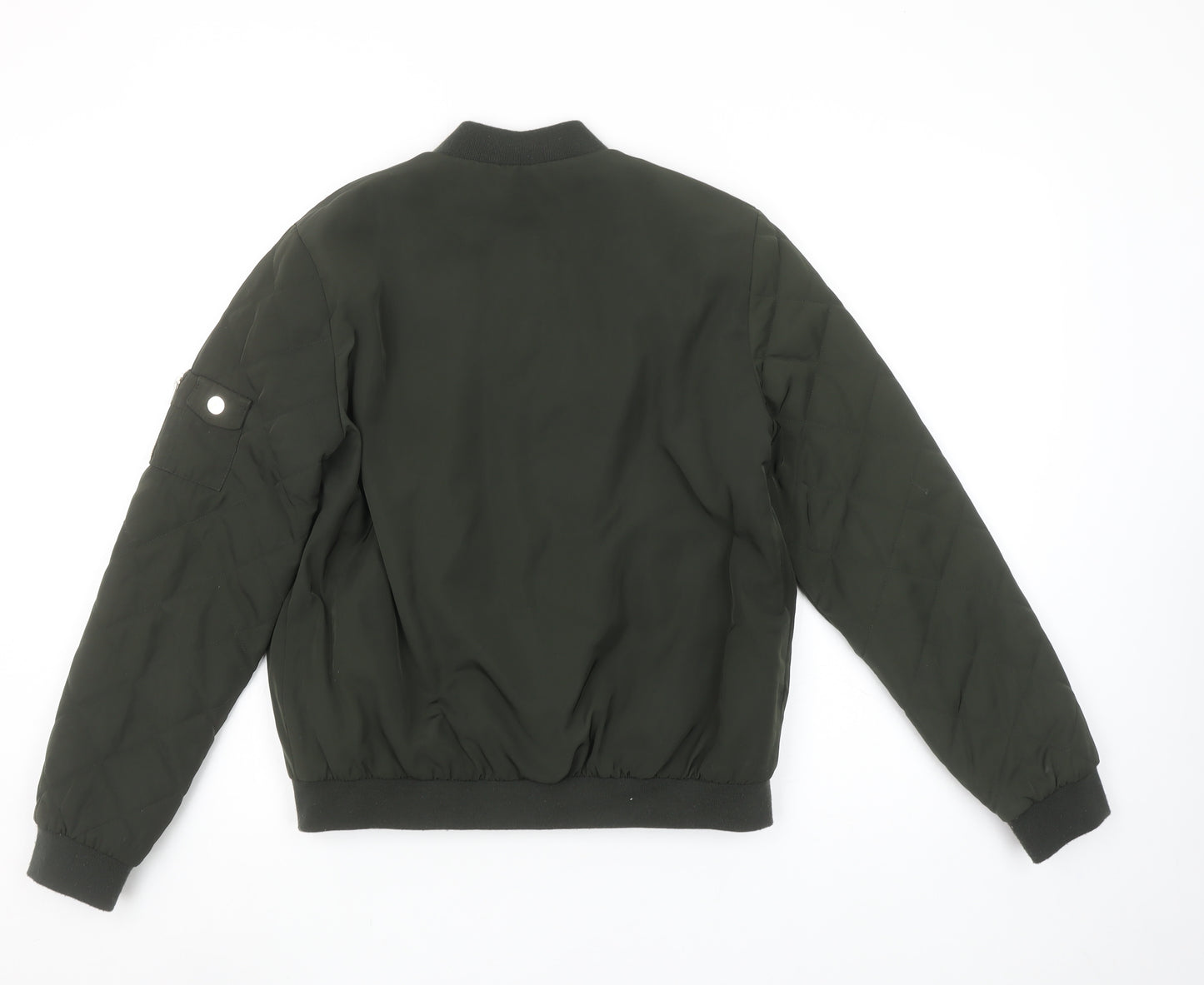 Papaya Women’s Green Bomber Jacket Size 10 Polyester Full Zip