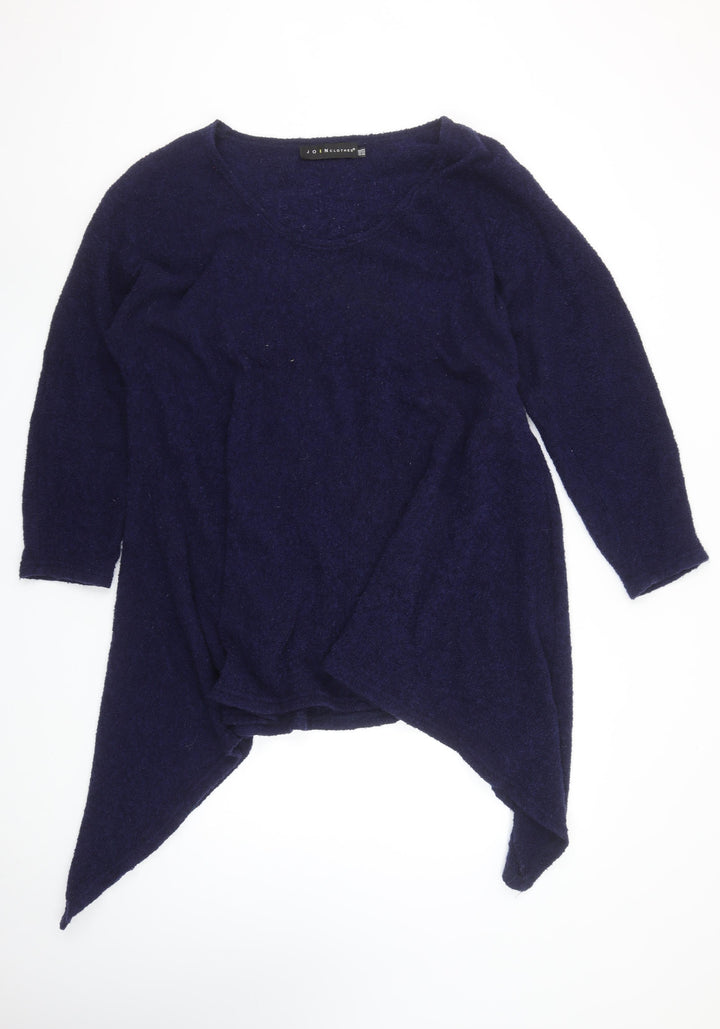 JOIN Clothes Women's Blue Wool Blend Cape Jumper One Size