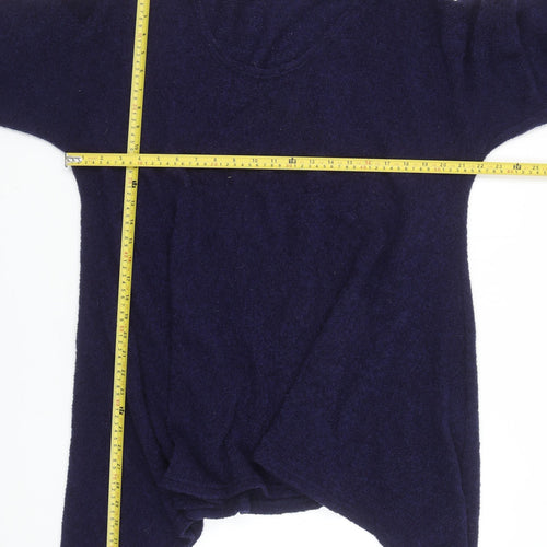 JOIN Clothes Women's Blue Wool Blend Cape Jumper One Size