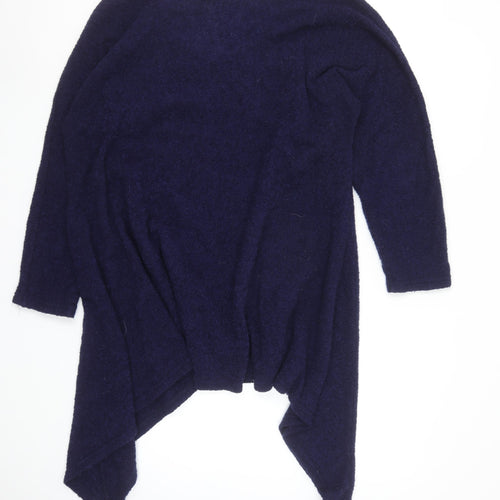 JOIN Clothes Women's Blue Wool Blend Cape Jumper One Size